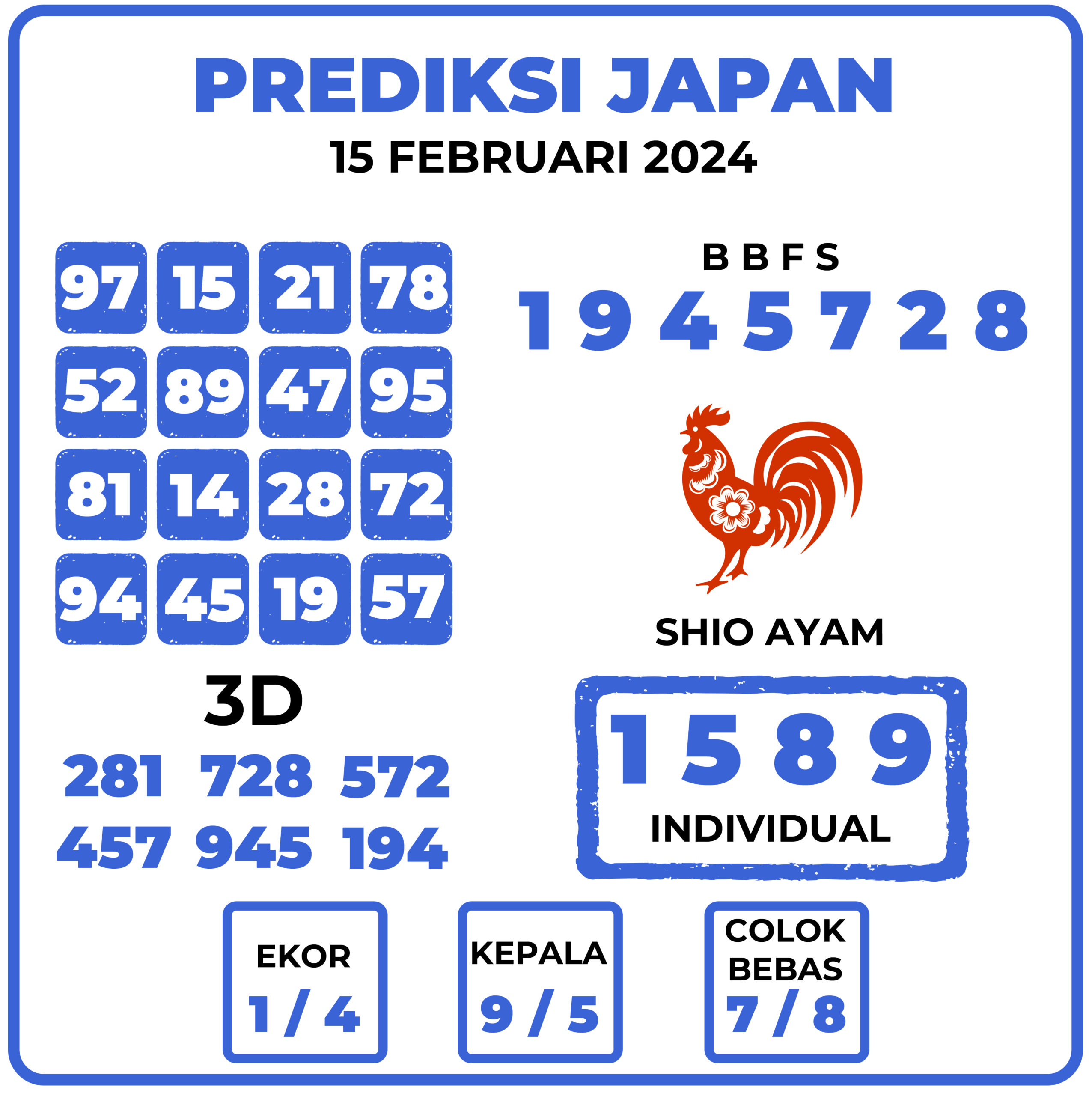 Prediksi Togel Japan 15 Februari 2024