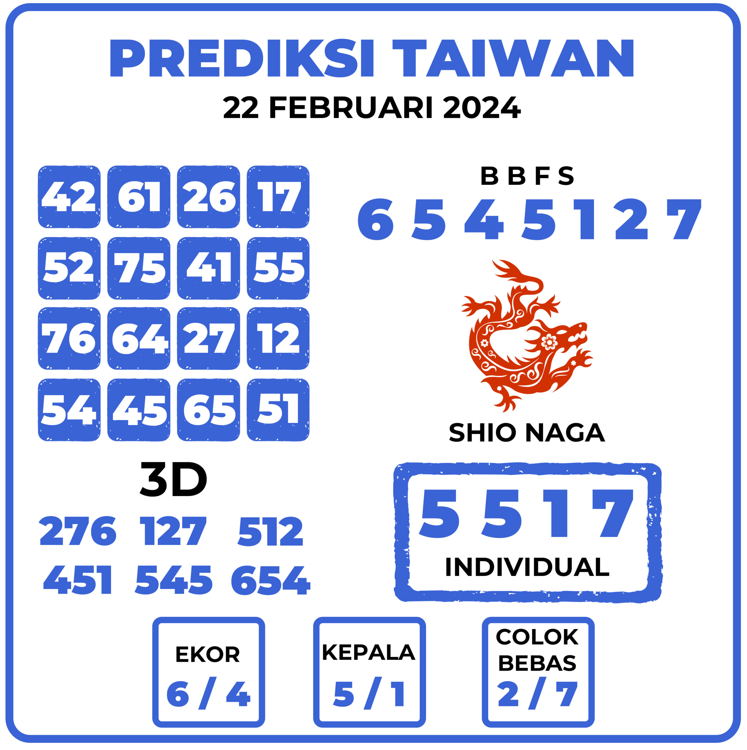 Prediksi Togel Taiwan 22 Februari 2024